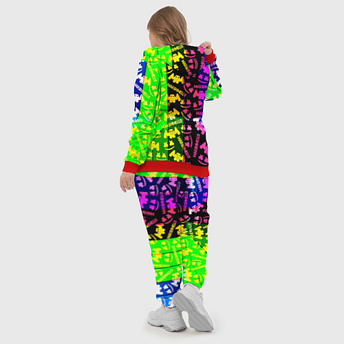 Женский костюм Marshmello pattern neon steel / 3D-Красный – фото 5