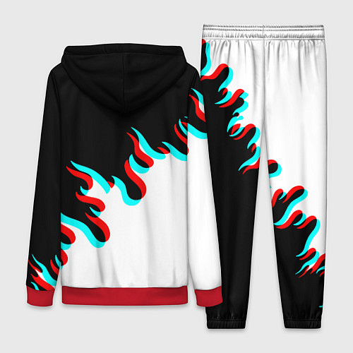 Женский костюм Нирвана глитч огонь / 3D-Красный – фото 2