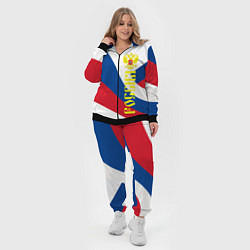 Женский 3D-костюм Флаг России, паттерн, цвет: 3D-черный — фото 2
