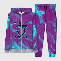 Женский 3D-костюм Doom neon flame, цвет: 3D-меланж