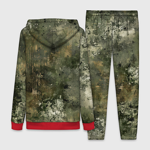 Женский костюм Камуфляж с потертостями / 3D-Красный – фото 2