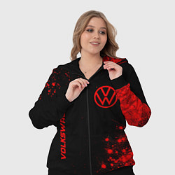 Женский 3D-костюм Volkswagen - red gradient вертикально, цвет: 3D-черный — фото 2
