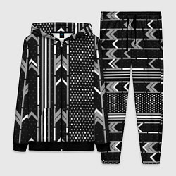 Женский 3D-костюм Закулисье чёрно-белое, цвет: 3D-черный