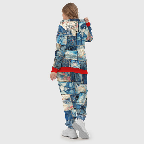 Женский костюм Аниме влюбленные на пэчворк / 3D-Красный – фото 5