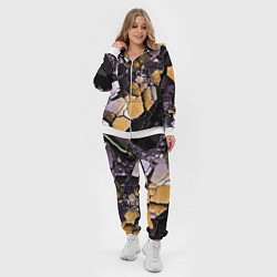 Женский 3D-костюм Чёрно-жёлтый камень, цвет: 3D-белый — фото 2
