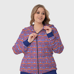 Женский 3D-костюм Узор оранжево-синий, цвет: 3D-синий — фото 2