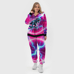 Женский 3D-костюм Cyber tyrannosaurus is a cool skateboarder, цвет: 3D-черный — фото 2