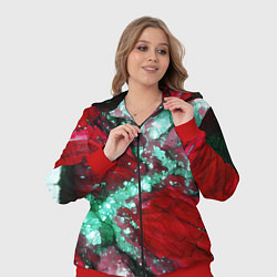 Женский 3D-костюм Голубой минерал в красном камне, цвет: 3D-красный — фото 2