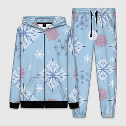 Женский 3D-костюм Снежинки Эльзы, цвет: 3D-черный