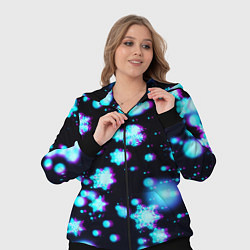 Женский 3D-костюм Неоновые снежинки глитч, цвет: 3D-черный — фото 2