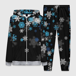 Женский 3D-костюм Снежинки объемные, цвет: 3D-меланж