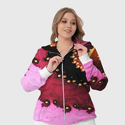 Женский 3D-костюм Фрактал узор розовый, цвет: 3D-белый — фото 2