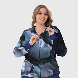 Женский 3D-костюм Жидкая субстанция серая, цвет: 3D-синий — фото 2