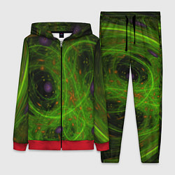 Женский 3D-костюм Зелёный дым абстракция, цвет: 3D-красный