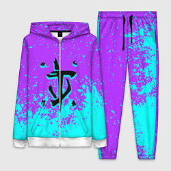 Женский 3D-костюм Doom краски неон лого, цвет: 3D-белый