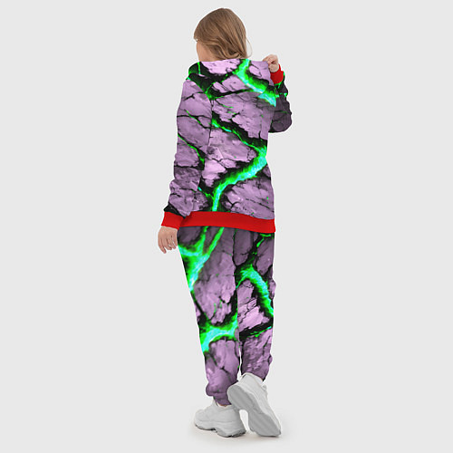 Женский костюм Треснувший камень зелёный / 3D-Красный – фото 5
