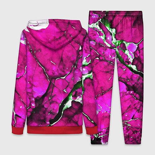 Женский костюм Розовый треснувший камень / 3D-Красный – фото 2