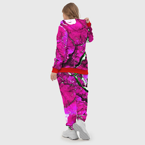 Женский костюм Розовый треснувший камень / 3D-Красный – фото 5
