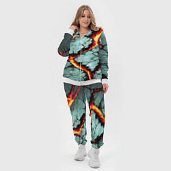 Женский 3D-костюм Треснувший камень жёлтый, цвет: 3D-белый — фото 2