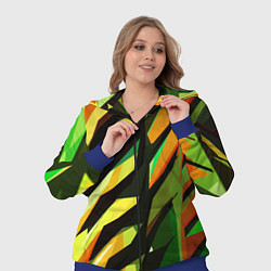 Женский 3D-костюм Чёрно-жёлтая абстракция, цвет: 3D-синий — фото 2