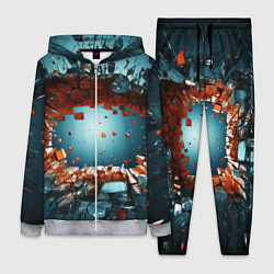 Женский 3D-костюм Объемная дыра из частиц, цвет: 3D-меланж