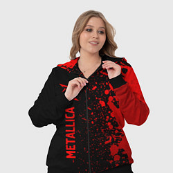Женский 3D-костюм Metallica - red gradient по-вертикали, цвет: 3D-черный — фото 2
