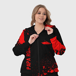 Женский 3D-костюм Papa Roach - red gradient вертикально, цвет: 3D-черный — фото 2