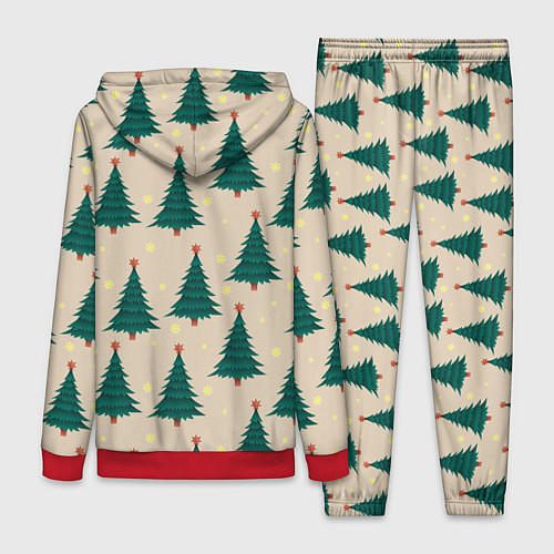 Женский костюм Новогодняя ель / 3D-Красный – фото 2