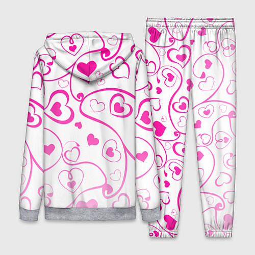 Женский костюм Узорные сердца / 3D-Меланж – фото 2