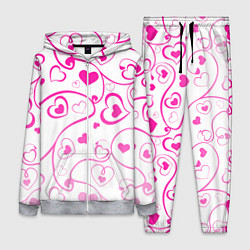 Женский 3D-костюм Узорные сердца, цвет: 3D-меланж