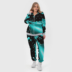 Женский 3D-костюм Разрыв голубой краски, цвет: 3D-меланж — фото 2