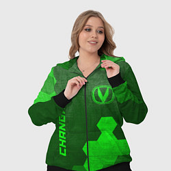 Женский 3D-костюм Changan - green gradient вертикально, цвет: 3D-черный — фото 2
