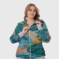 Женский 3D-костюм Окаменелые динозавры, тропический зеленый, цвет: 3D-меланж — фото 2