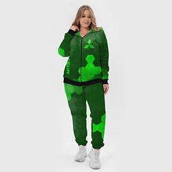 Женский 3D-костюм Mitsubishi - green gradient вертикально, цвет: 3D-черный — фото 2