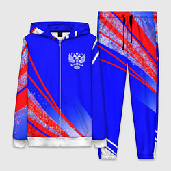 Женский костюм Герб России на фоне цветов флага государства