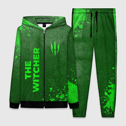 Женский 3D-костюм The Witcher - green gradient вертикально, цвет: 3D-черный