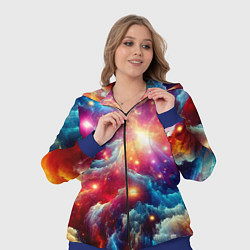 Женский 3D-костюм Colorfull neon space clouds - ai art fantasy, цвет: 3D-синий — фото 2