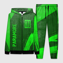 Женский 3D-костюм Paramore - green gradient вертикально, цвет: 3D-черный