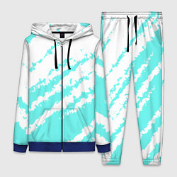 Женский 3D-костюм The color is light blue and white, цвет: 3D-синий