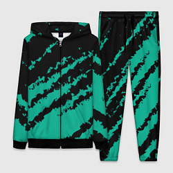 Женский 3D-костюм The color is black and turquoise, цвет: 3D-черный