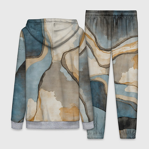 Женский костюм Абстракция с песком и водой / 3D-Меланж – фото 2