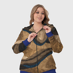 Женский 3D-костюм Песочная абстракция, цвет: 3D-синий — фото 2