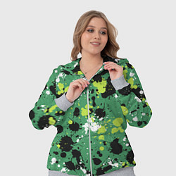 Женский 3D-костюм Кляксы на зелёном, цвет: 3D-меланж — фото 2