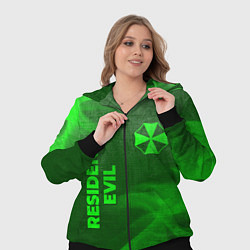Женский 3D-костюм Resident Evil - green gradient вертикально, цвет: 3D-черный — фото 2