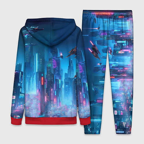 Женский костюм Mass Effect - neon glow fantastic / 3D-Красный – фото 2