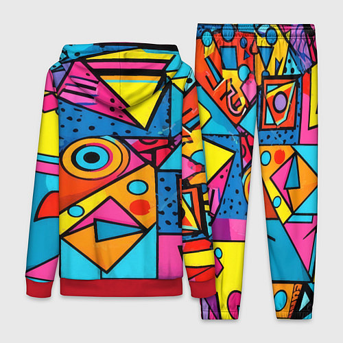 Женский костюм Кислая геометрия / 3D-Красный – фото 2