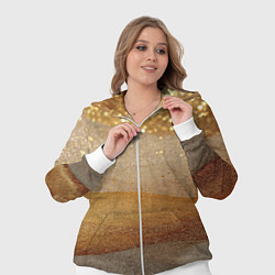 Женский 3D-костюм Бежевые блестяшки текстура, цвет: 3D-белый — фото 2