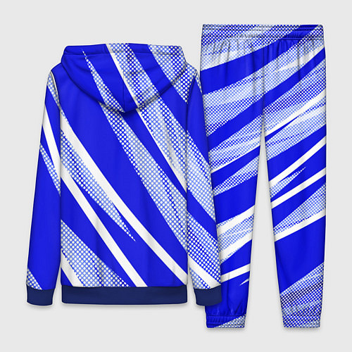 Женский костюм Абстрактный синий полосатый / 3D-Синий – фото 2