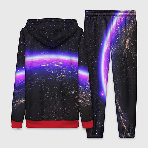 Женский костюм Планета и неоновое свечение / 3D-Красный – фото 2