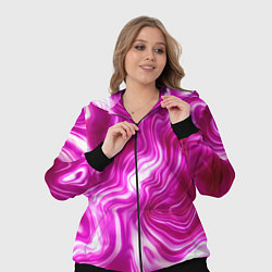 Женский 3D-костюм Завихрения - оттенки розового и белого, цвет: 3D-черный — фото 2